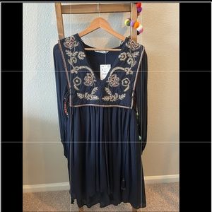 Zara embroidery dress